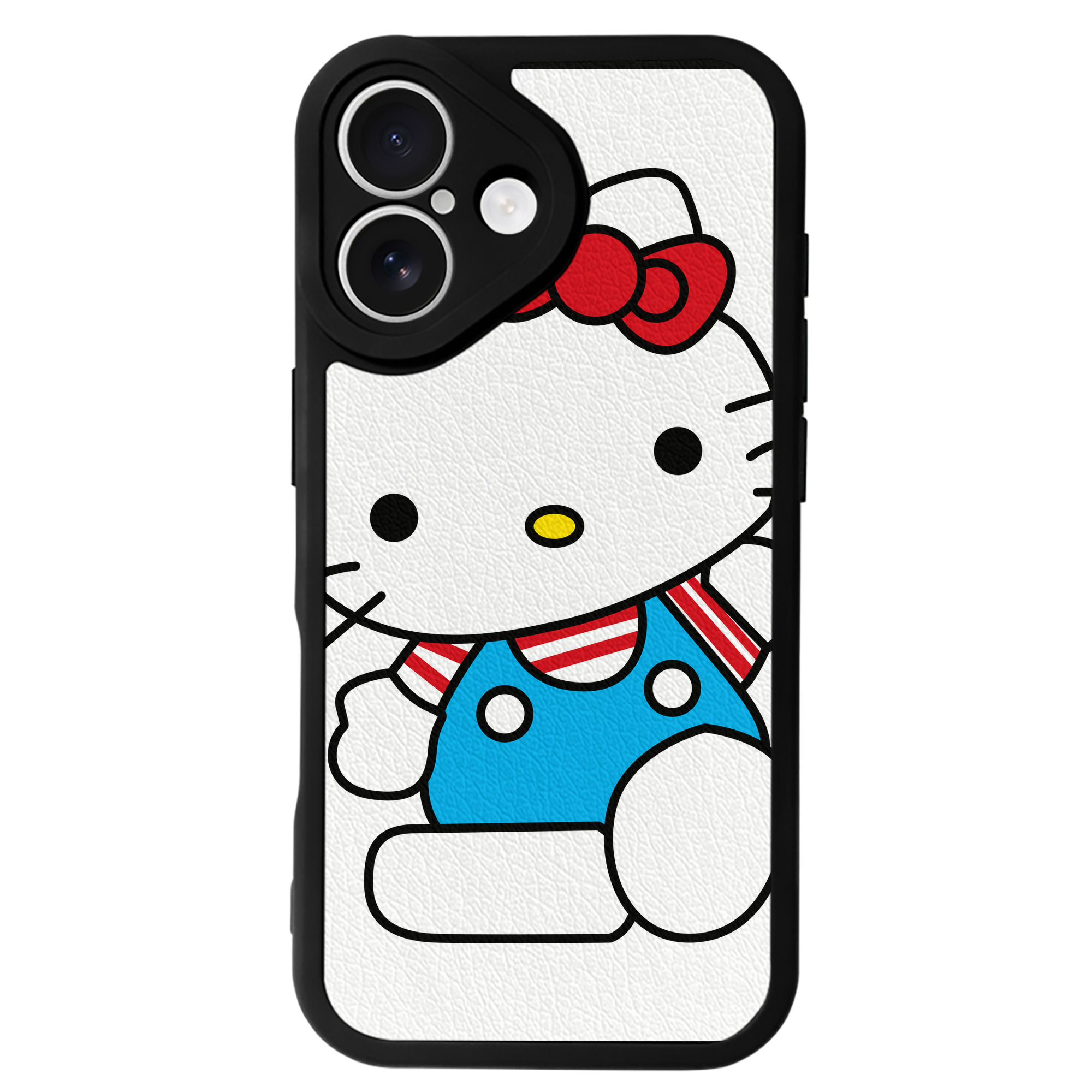 （画像用） Hello Kitty ハローキティ 【iPhone 16シリーズ対応】シリコンスマホケース（レザー調） 材質：シリコン